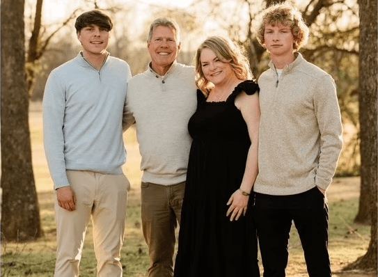 Michael with his family